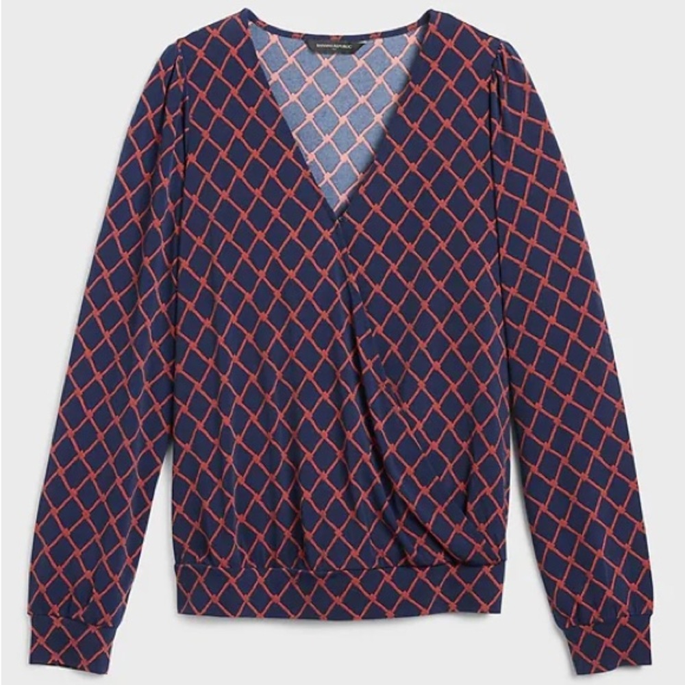 BANANA REPUBLIC MATTE JERSEY WRAP TOP